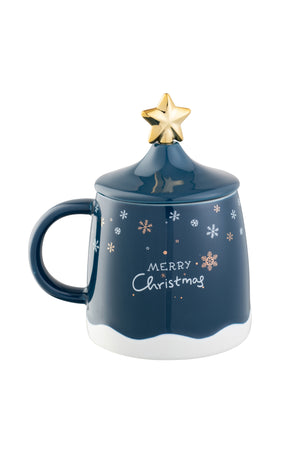 Belleek Winter Scene Lidded Mug-Goviers