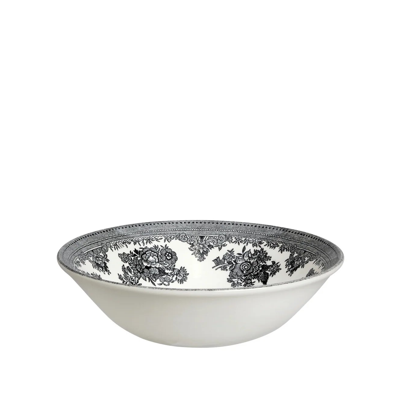 Burleigh Black & White Asiatic Pheasants Cereal Bowl 16cm/6.3"-Goviers