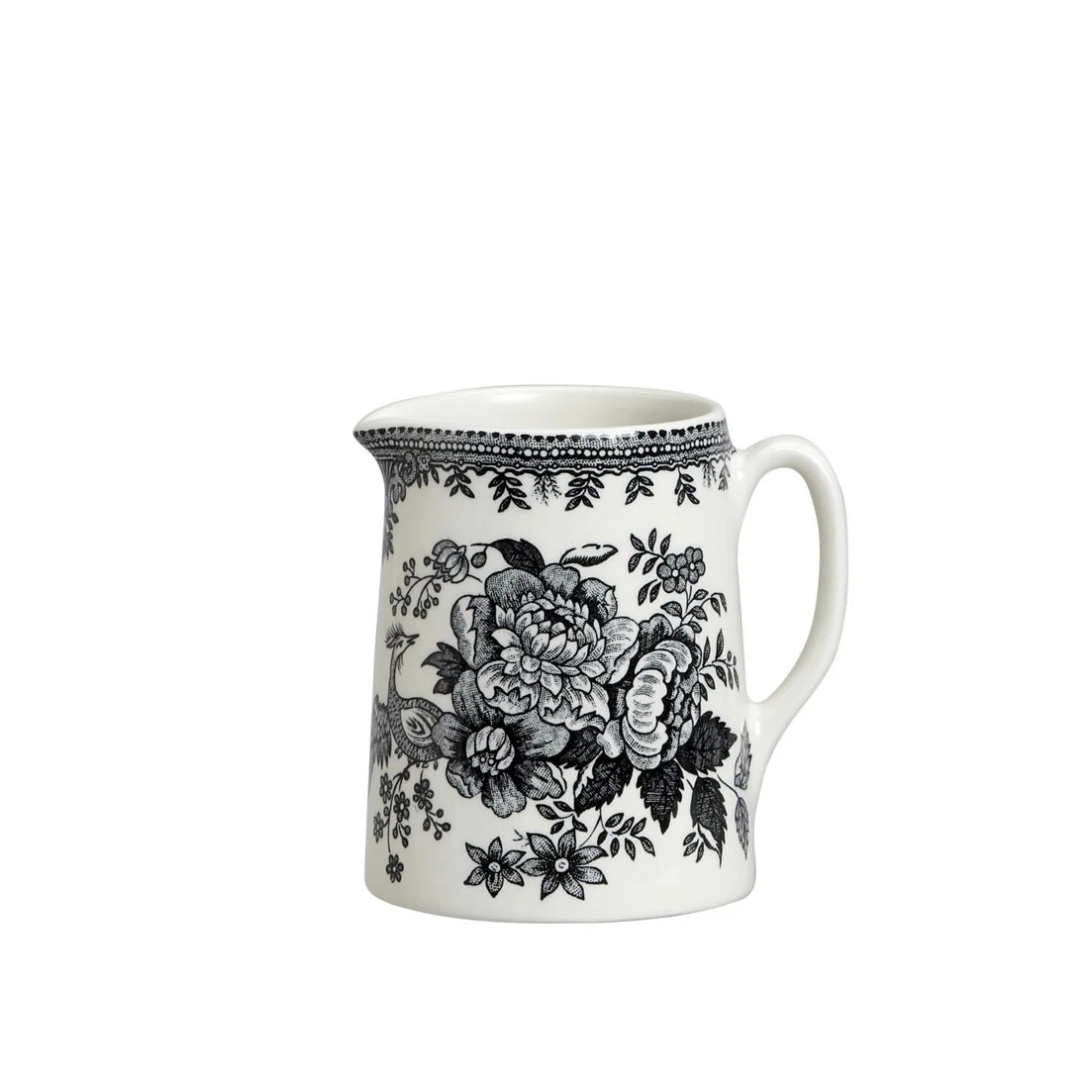 Burleigh Black & White Asiatic Pheasants Mini Tankard Jug 160ml/0.25pt-Goviers