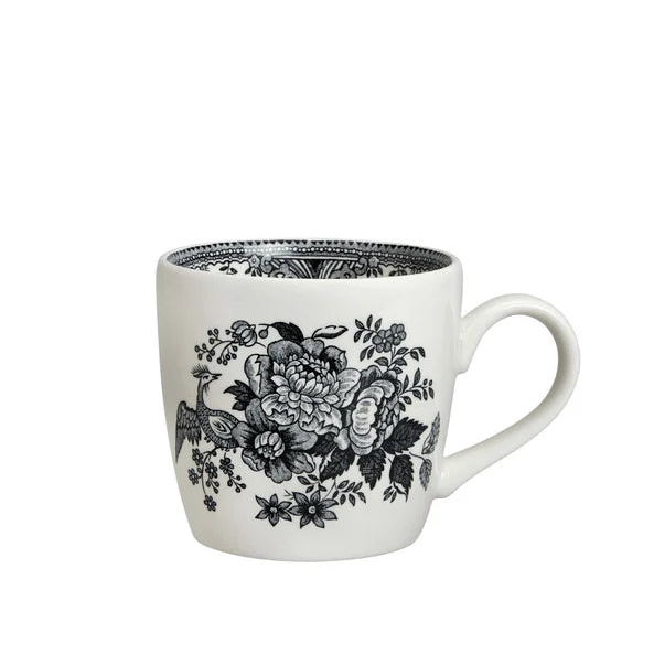 Burleigh Black & White Asiatic Pheasants Osborne Mug 300ml/0.5pt-Goviers