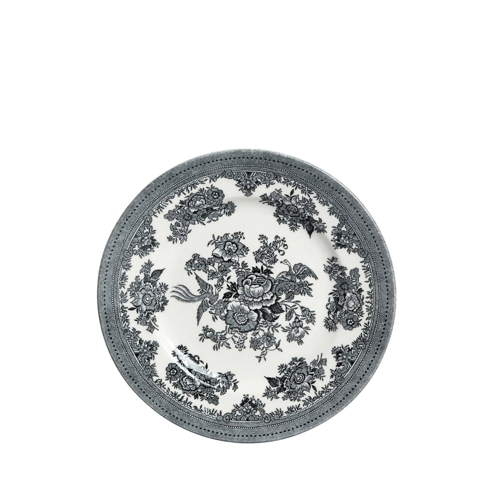 Burleigh Black & White Asiatic Pheasants Plate 17.5cm/7"-Goviers