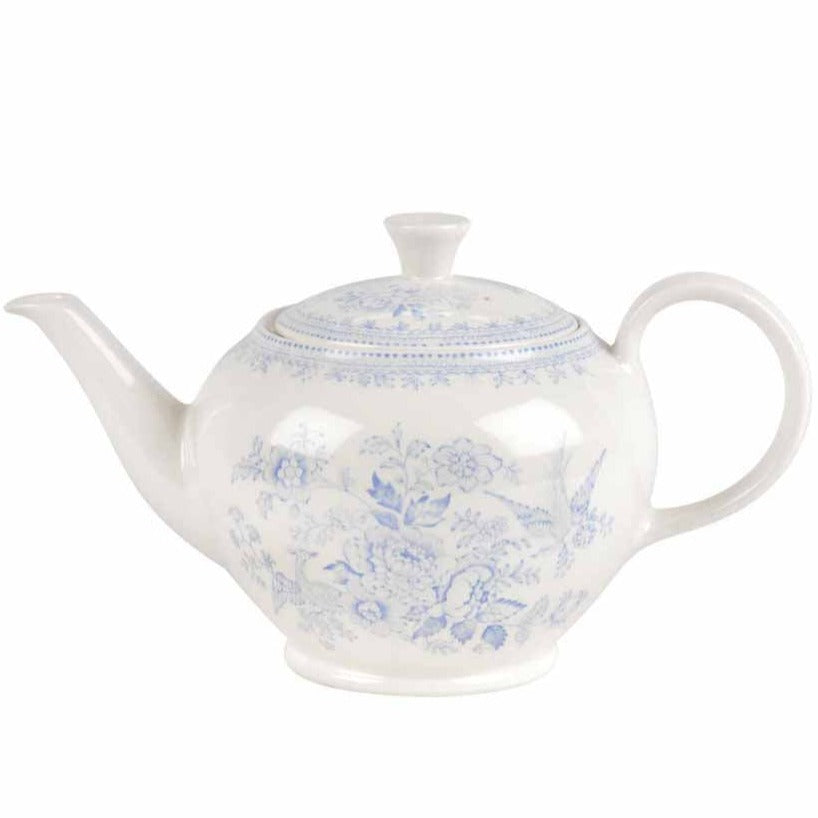 Burleigh Blue Asiatic Pheasants Teapot Large 7 cups 800ml/ 1.1/2pt Windsor Shape-Goviers