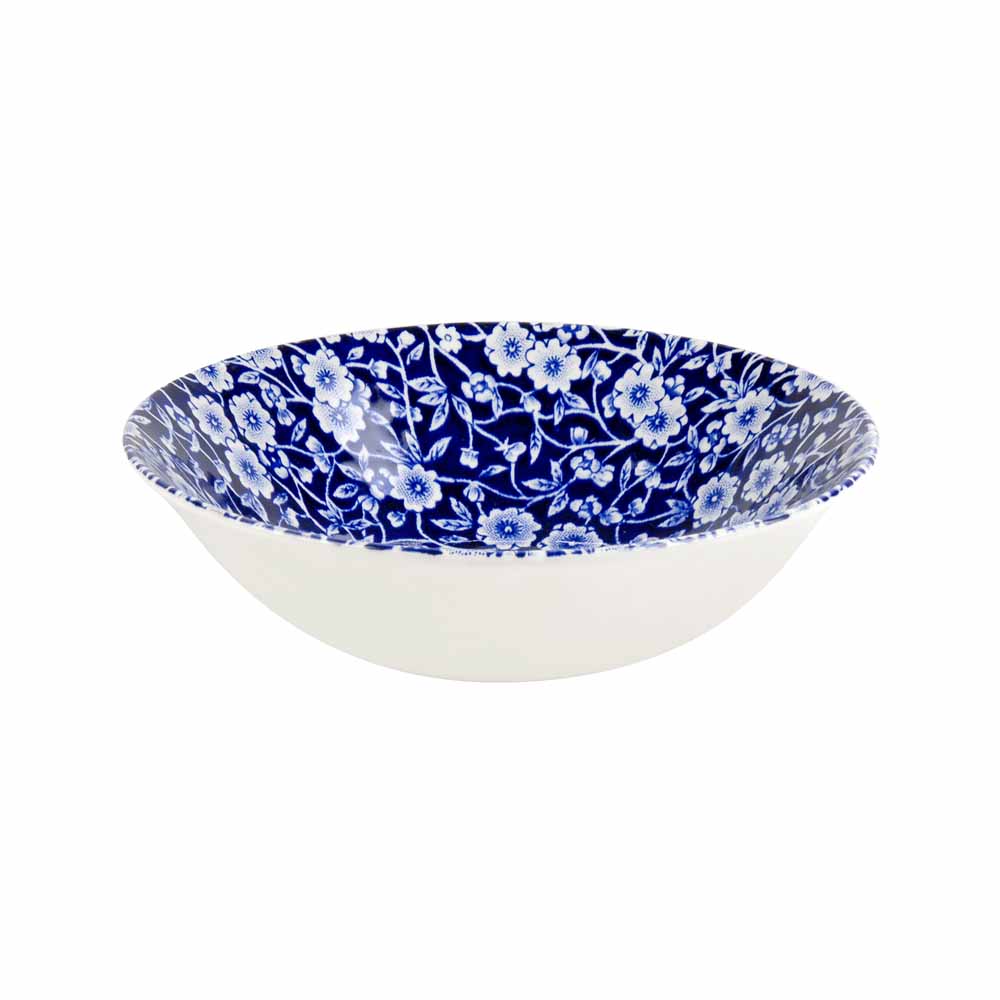 Burleigh Blue Calico Cereal Bowl 16cm/6.5"-Goviers