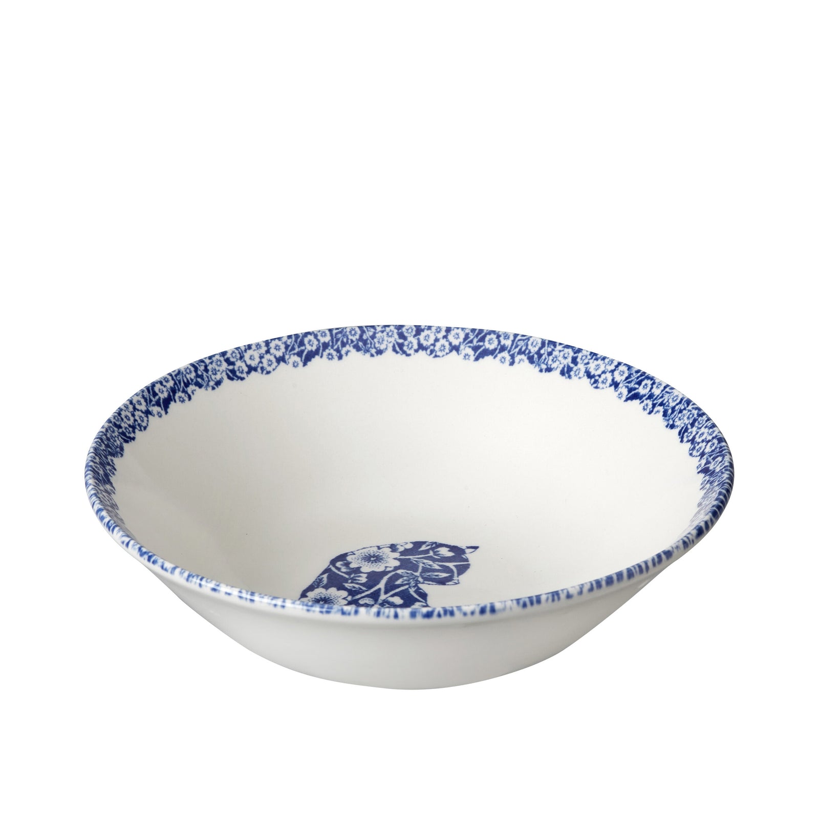 Burleigh Blue Cat Cereal Bowl 16cm-Goviers