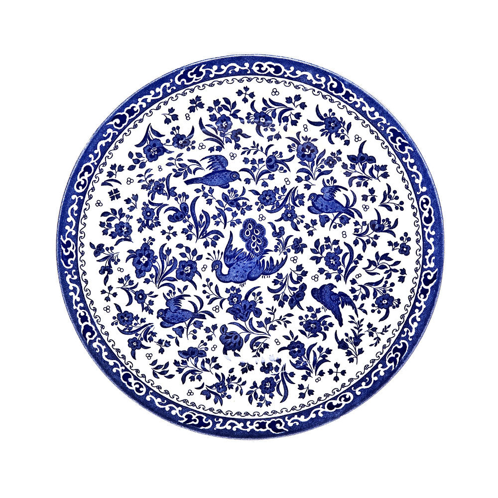Burleigh Blue Regal Peacock 25cm/10" Plate-Goviers