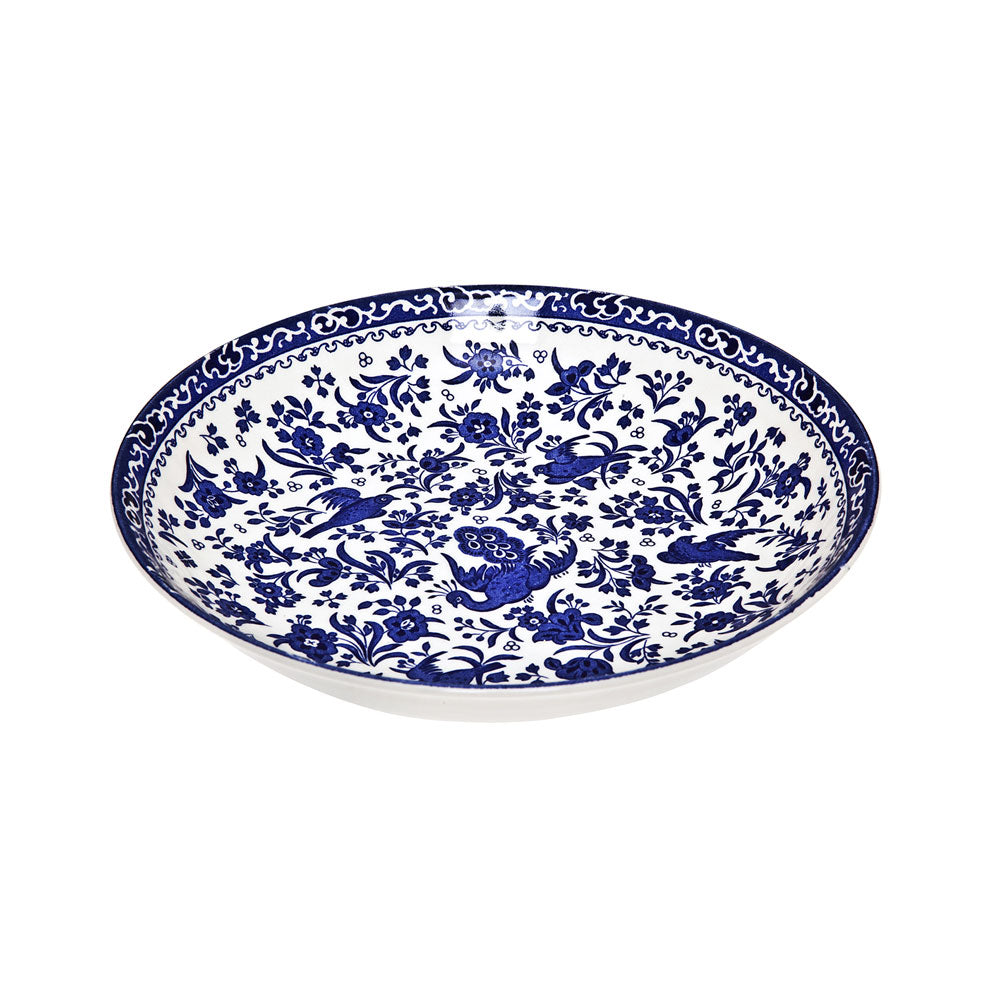 Burleigh Blue Regal Peacock Pasta Bowl 23cm/9"-Goviers
