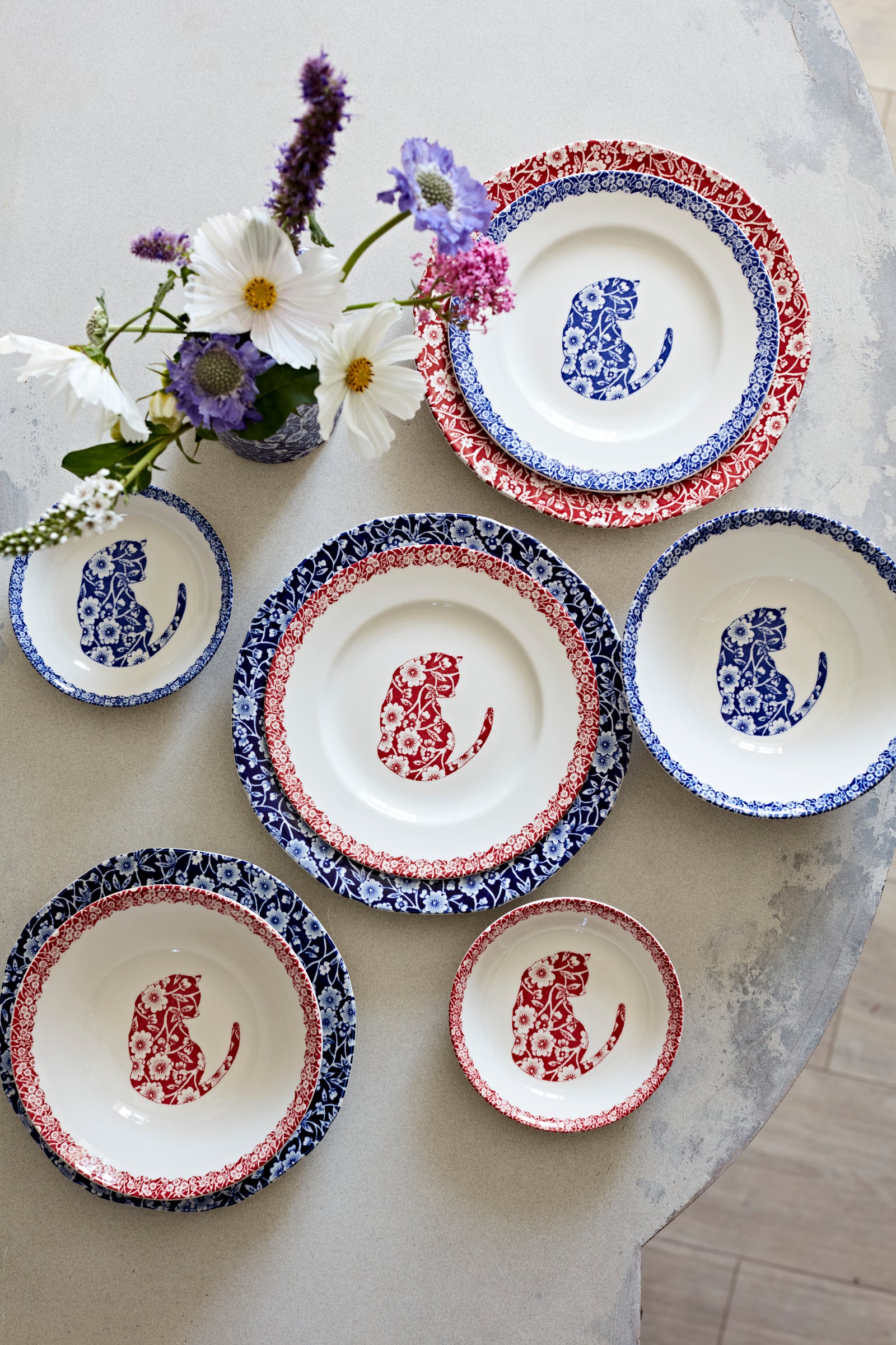 Burleigh Red Cat Plate 17.5cm-Goviers