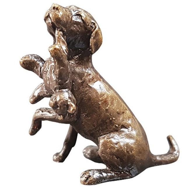 Butler & Peach Labrador with Teddy 2074-Bronzes-Goviers