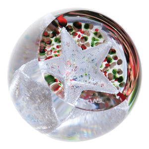 Caithness Christmas Frostings Star-Paperweights-Goviers