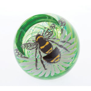 Caithness Glass Bee on a Flower Paperweight-Paperweights-Goviers