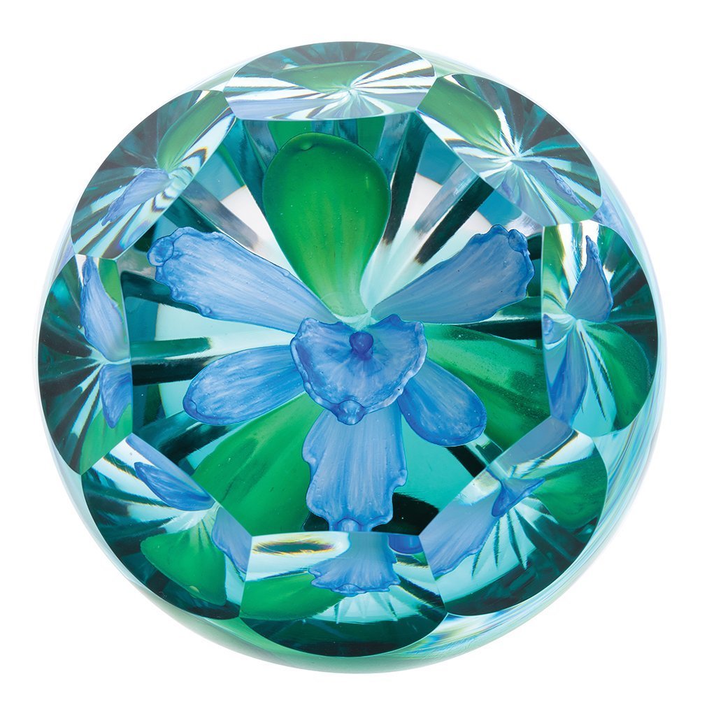Caithness Hot House Collection - Blue Orchid-Paperweights-Goviers
