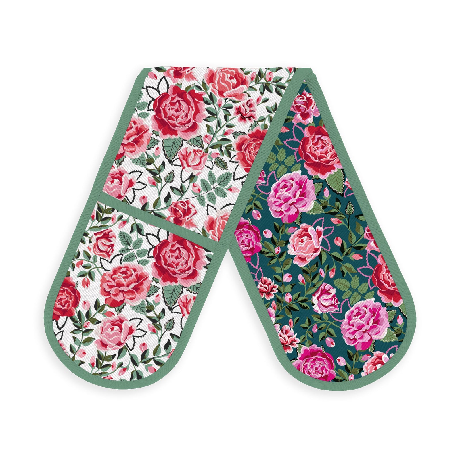 Cath Kidston Dolly Rose Double Oven Glove-Goviers