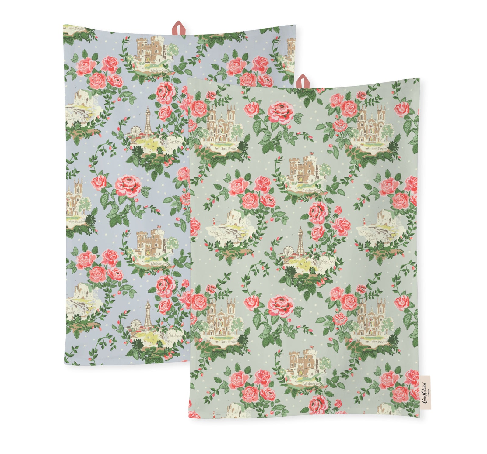 Cath Kidston English Rose Tea Towels Set of 2-Goviers