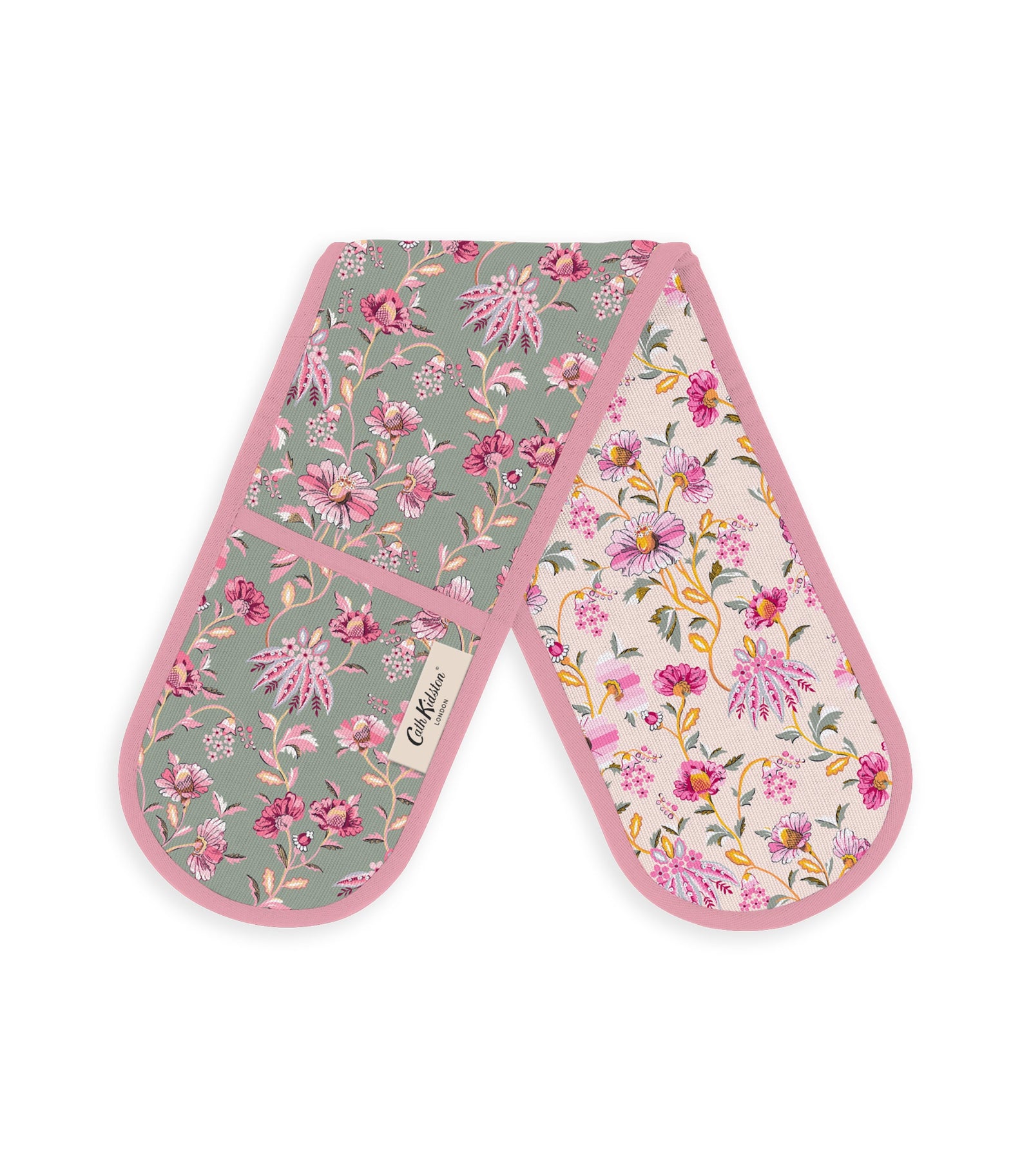 Cath Kidston Friendship Gardens Sage Double Oven Glove-Goviers