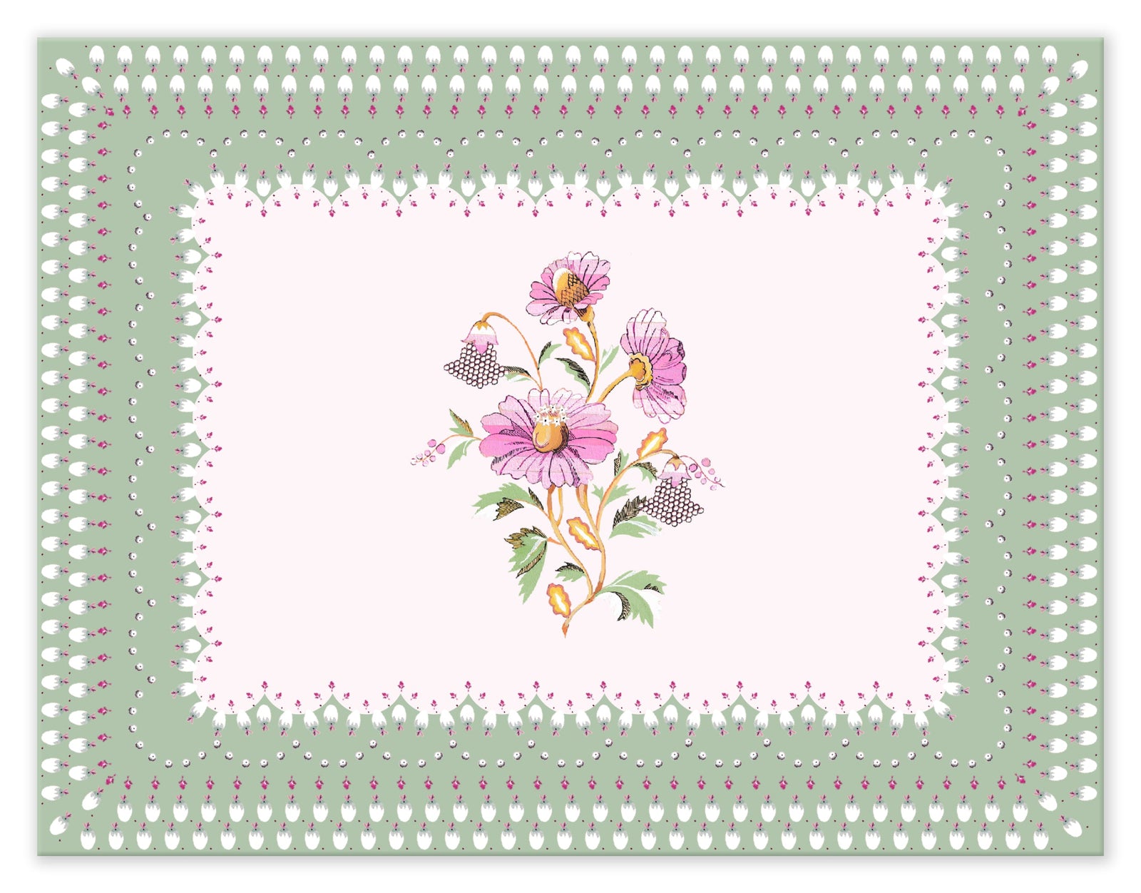 Cath Kidston Friendship Gardens Sage Placemats Set of 2-Goviers