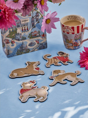 Cath Kidston London Town Cork Back Coasters Set Of 4-Goviers