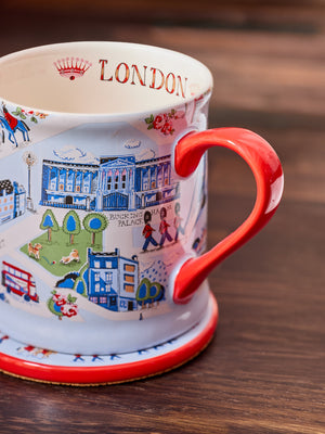Cath Kidston London Town Mug And Coaster Set-Goviers
