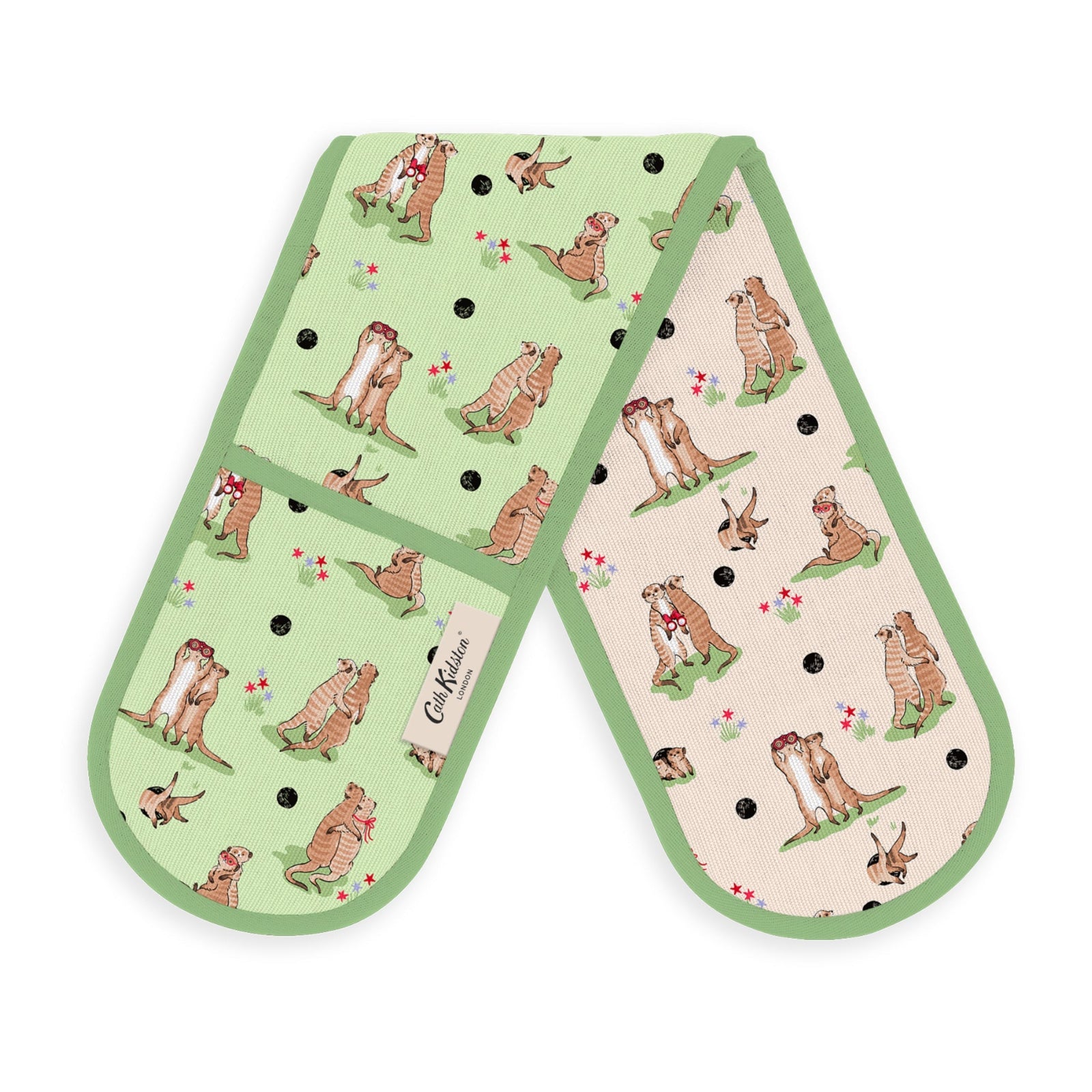 Cath Kidston Meerkats Double Oven Glove-Goviers