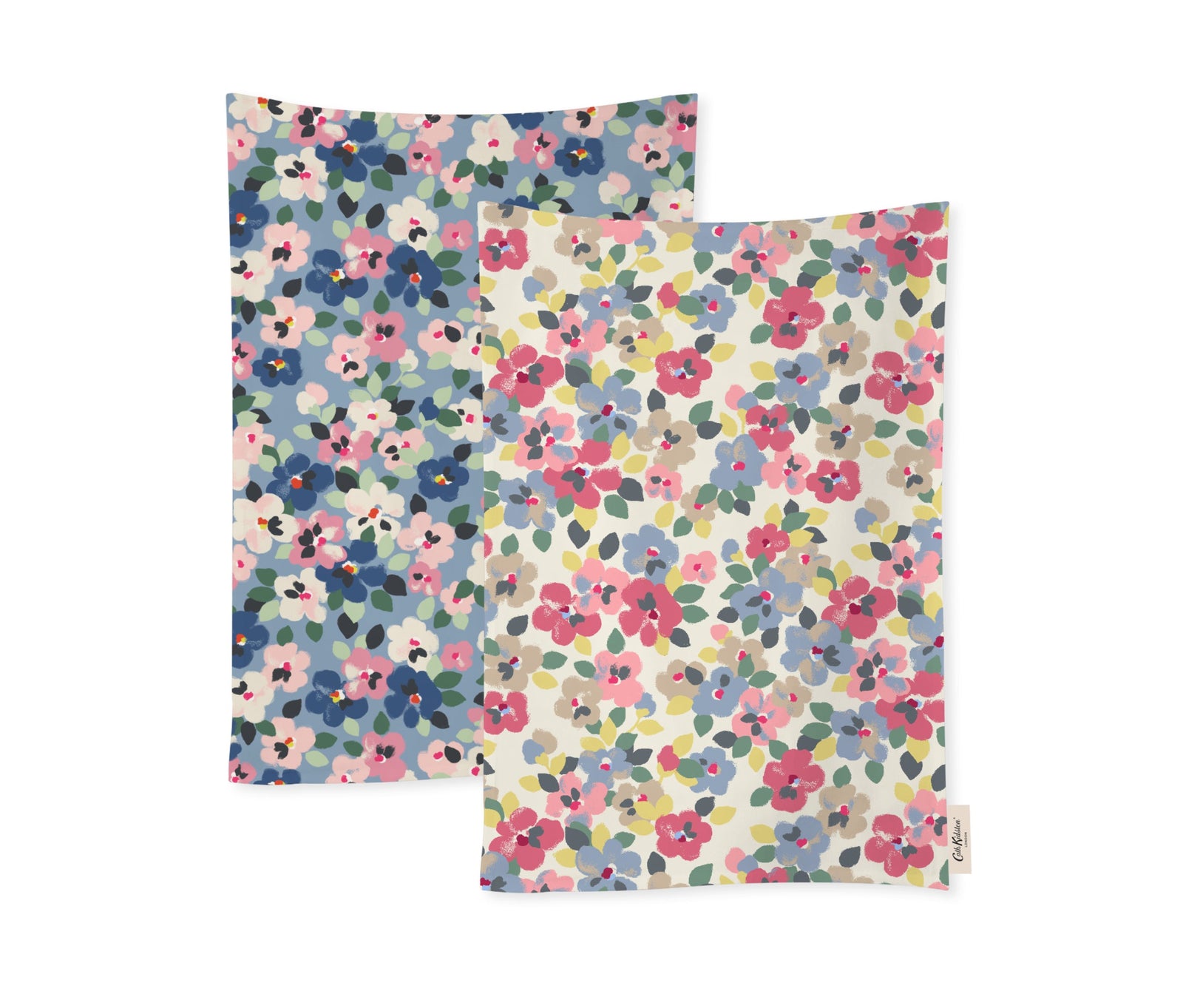 Cath Kidston Painted Pansies Tea Towels Set of 2-Goviers