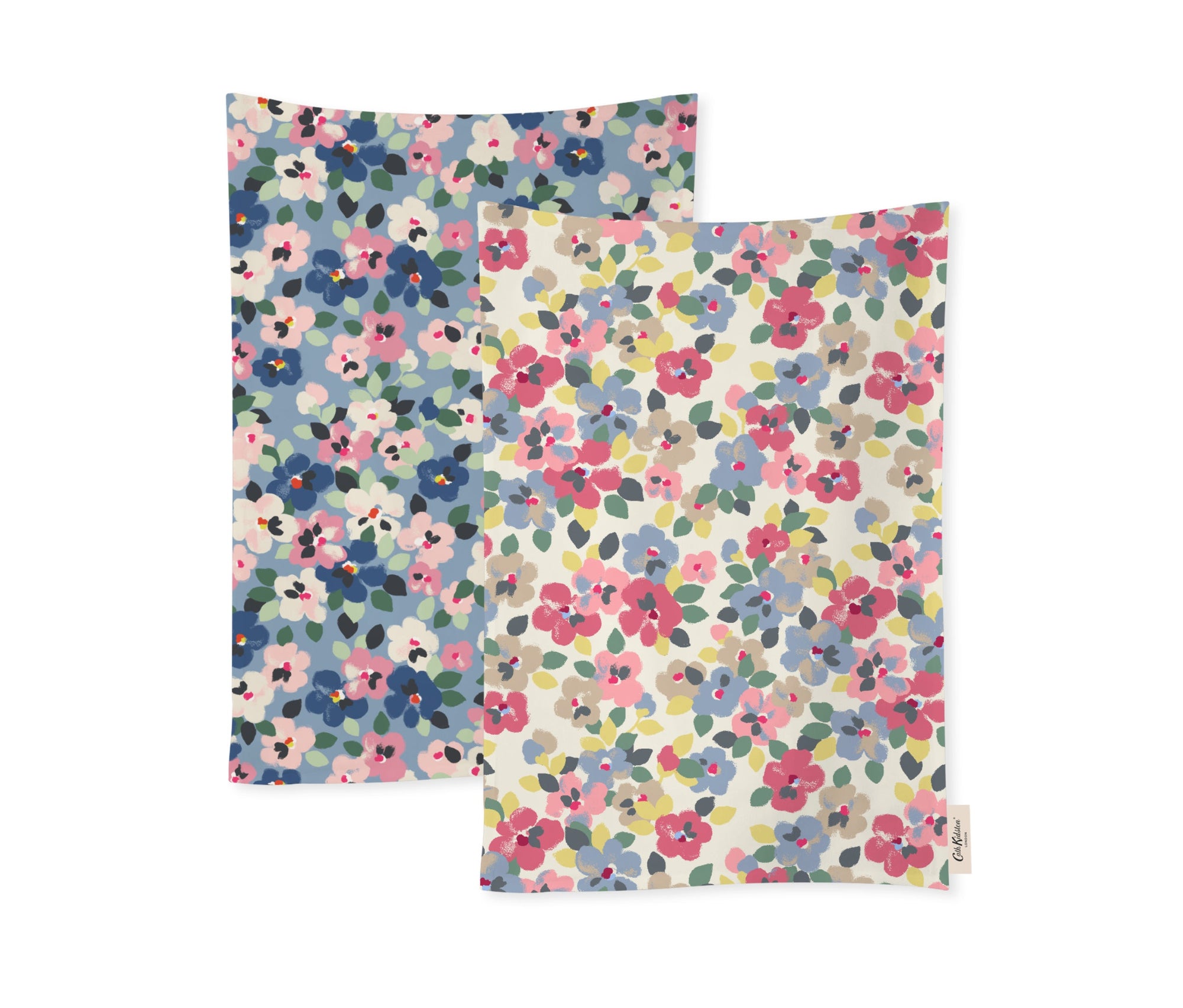 Cath Kidston Painted Pansies Tea Towels Set of 2-Goviers