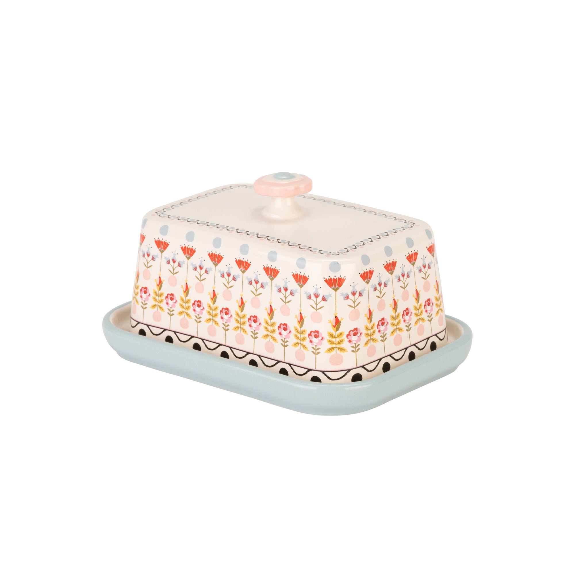 Cath Kidston Painted Table Butter Dish-Goviers