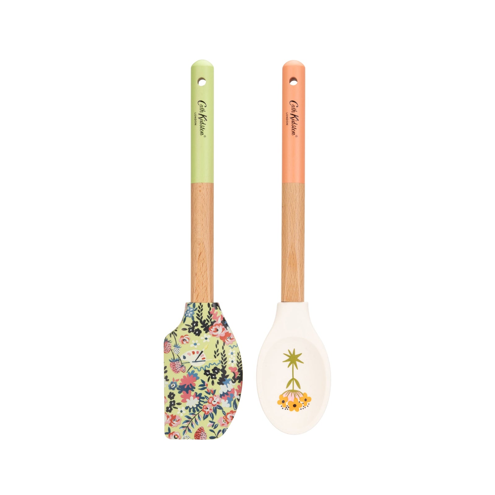 Cath Kidston Painted Table Silicone & Wood Utensil Set Set of 2-Goviers