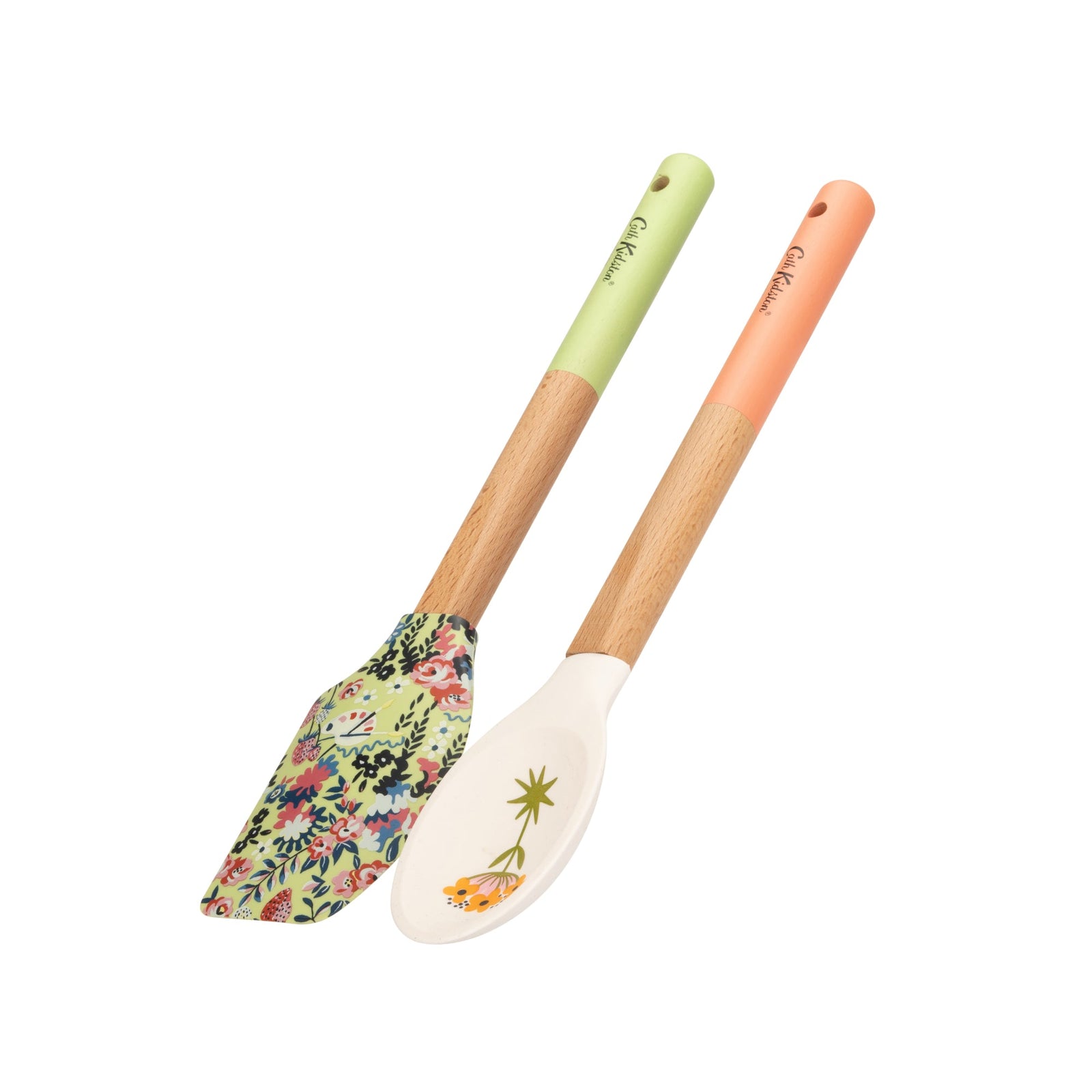 Cath Kidston Painted Table Silicone & Wood Utensil Set Set of 2-Goviers