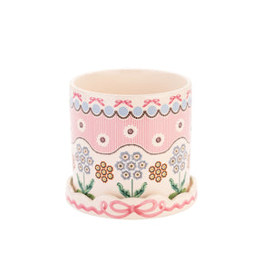 Cath Kidston Spitalfields Silk Plantpot With Tray-Goviers