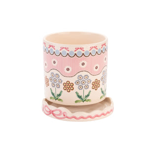 Cath Kidston Spitalfields Silk Plantpot With Tray-Goviers