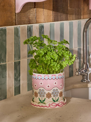 Cath Kidston Spitalfields Silk Plantpot With Tray-Goviers
