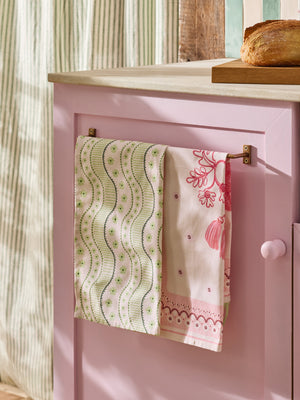 Cath Kidston Spitalfields Silk Tea Towels Set Of 2-Goviers