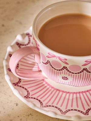 Cath Kidston Spitalfields Silk Teacup & Saucer-Goviers