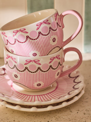 Cath Kidston Spitalfields Silk Teacup & Saucer-Goviers