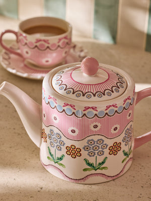 Cath Kidston Spitalfields Silk Teapot 1L-Goviers