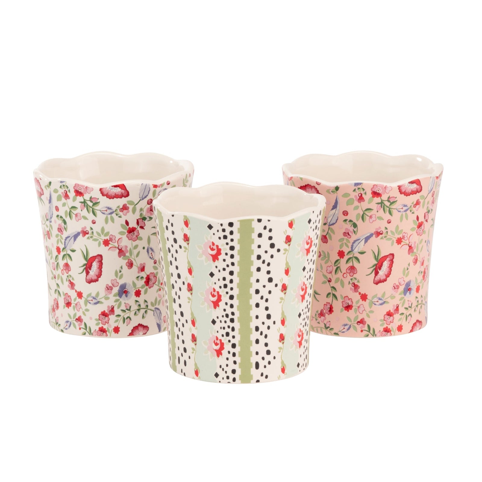 Cath Kidston Spring Birds Mini Planters Set of 3-Goviers