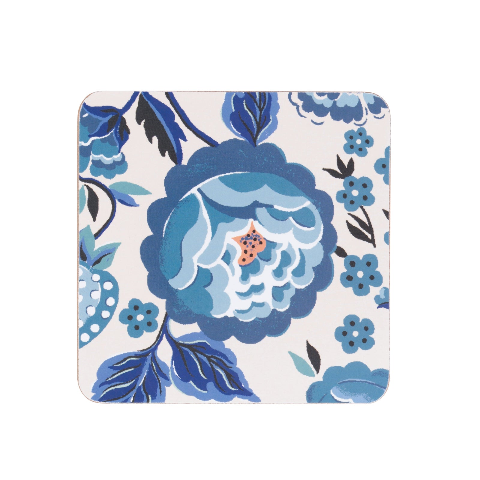 Cath Kidston Strawberry Garden Blue Coasters Set of 4-Goviers