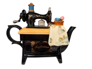 Ceramic Inspirations Beatrix Potter Sewing Machine Large Teapot-Goviers