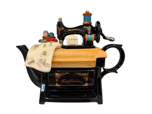 Ceramic Inspirations Beatrix Potter Sewing Machine Large Teapot-Goviers