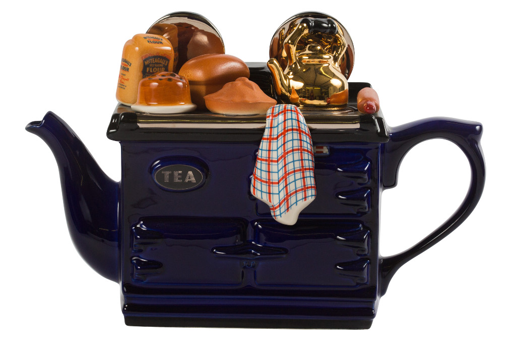 Ceramic Inspirations Blue Baking Day Large Aga Teapot-Goviers