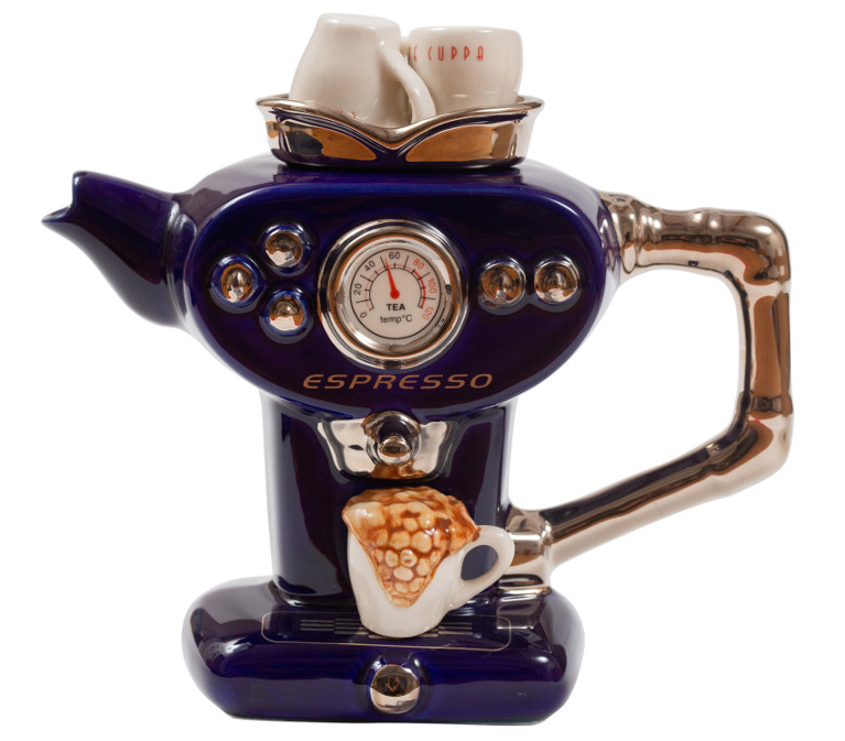 Ceramic Inspirations Blue Espresso One Cup Teapot-Goviers