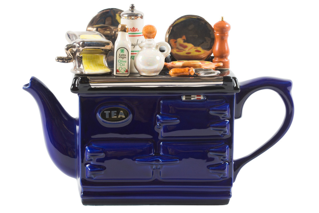 Ceramic Inspirations Blue Italian Large Aga Teapot-Goviers