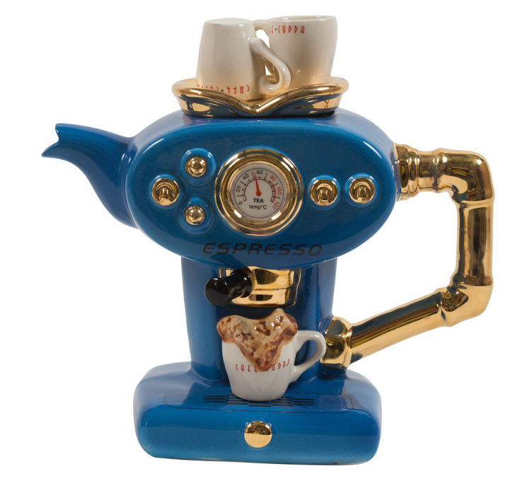 Ceramic Inspirations Blue Single Espresso Large Teapot-Goviers