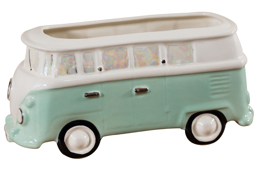 Ceramic Inspirations Camper Van Planter - Green-Goviers