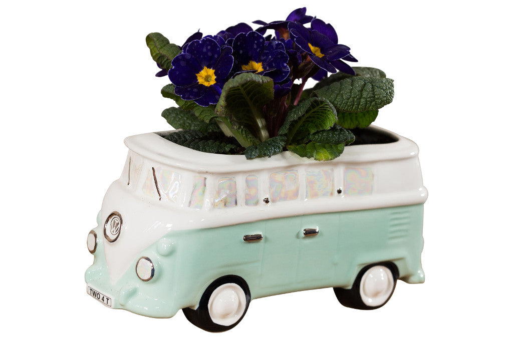 Ceramic Inspirations Camper Van Planter - Green-Goviers