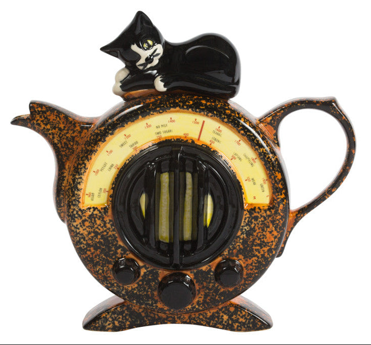 Ceramic Inspirations Cat Radio Medium Teapot-Goviers