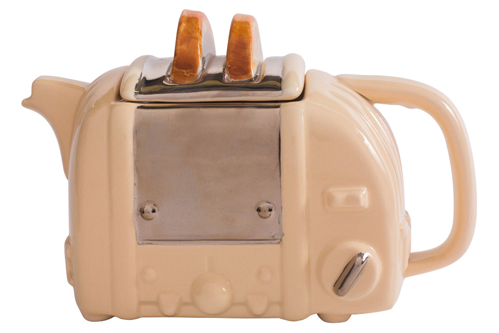 Ceramic Inspirations Cream Retro Toaster Teapot-Goviers