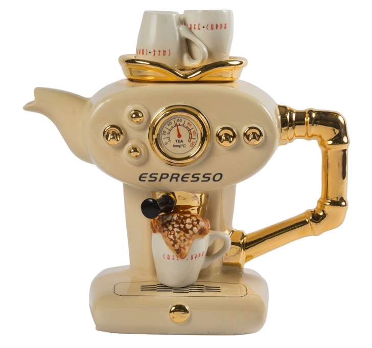 Ceramic Inspirations Cream Single Espresso Large Teapot-Goviers