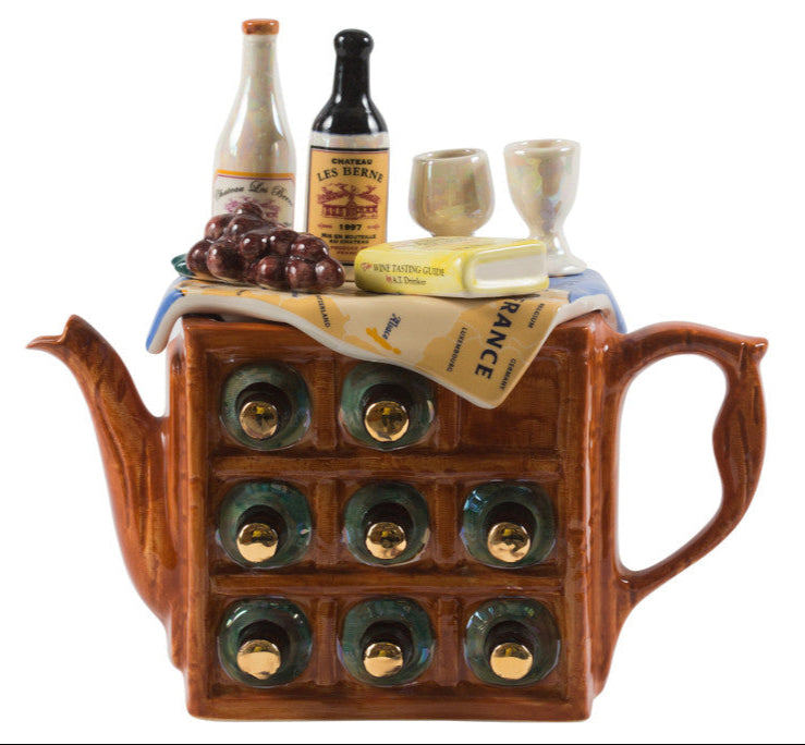 Ceramic Inspirations French Wine Tasting Teapot-Goviers