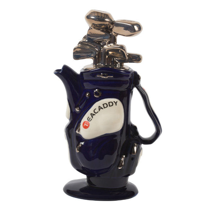 Ceramic Inspirations Golf Bag Blue Medium Teapot-Goviers
