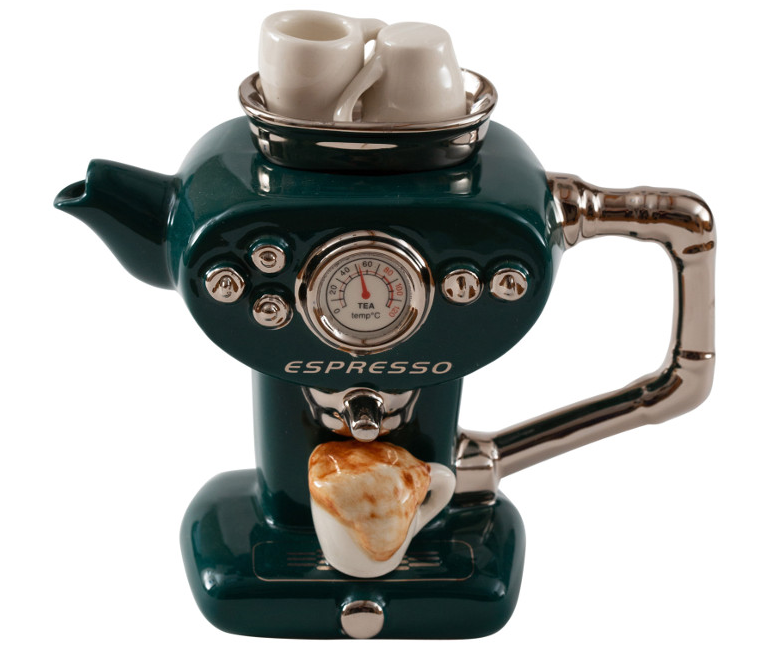 Ceramic Inspirations Green Espresso One Cup Teapot-Goviers